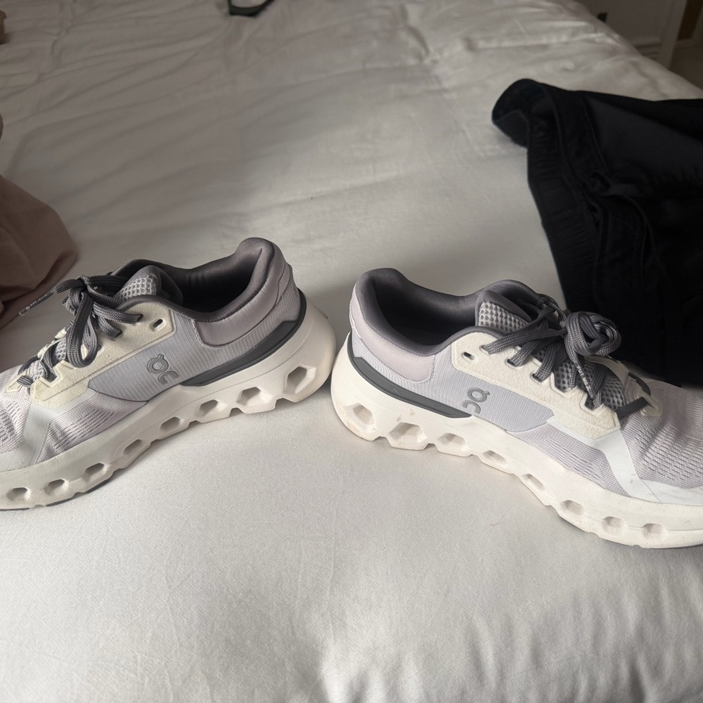 On Running Cloud Sneakers in White and Gray